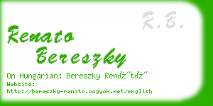 renato bereszky business card